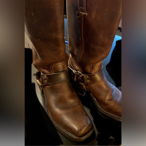 Frye Leather Harness Boot 12R - 160Th Womens 6.5 Brown - Picture 3 of 3